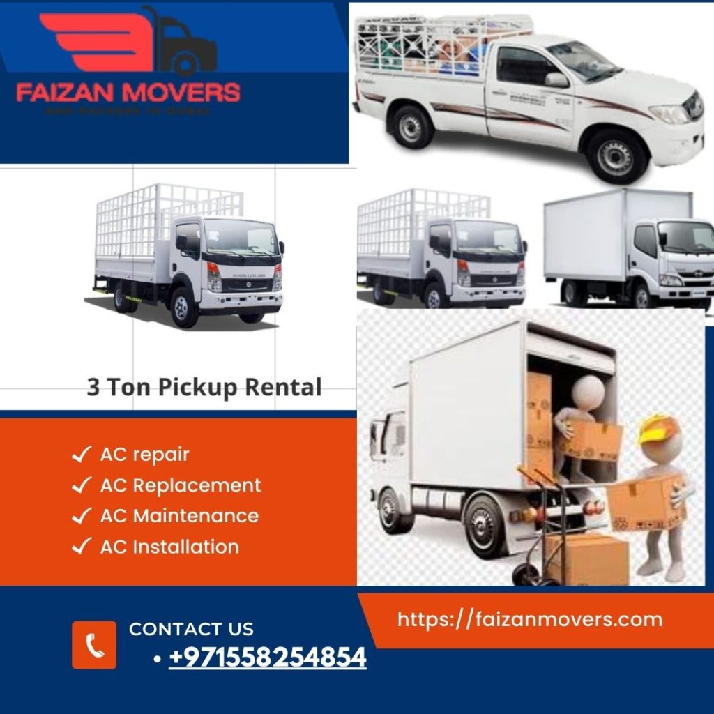 Movers and Packers in Meydan 20 Pickup Truck Rental in Dubai