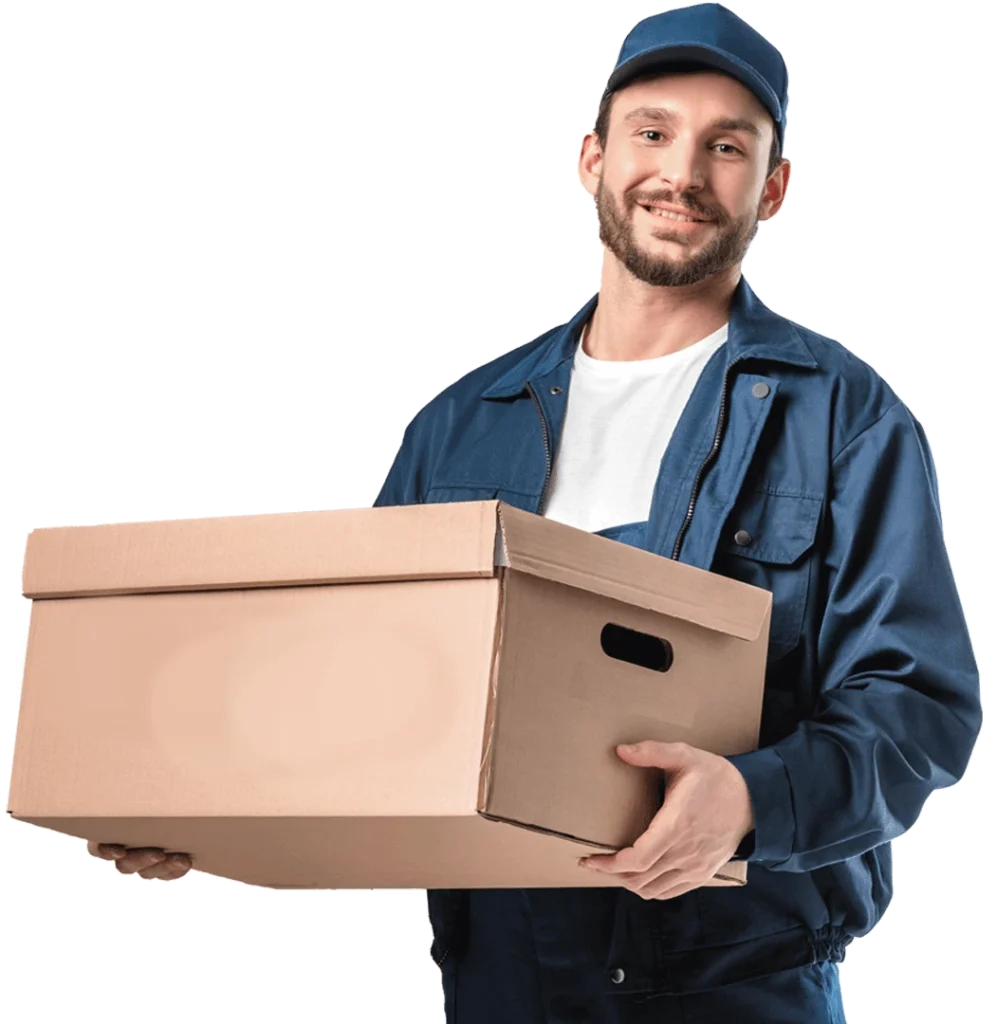 the worker of faizan movers is loading the packed things | top-rated movers in silicon oasis