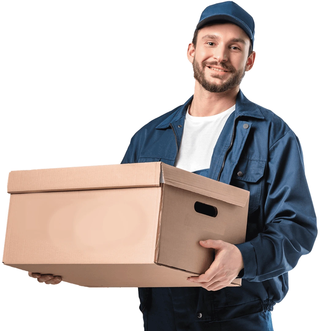 the worker of faizan movers is loading the packed things | top-rated movers in silicon oasis