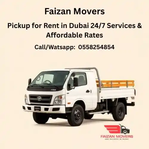 pickup for rent in jvc 4 3 Ton pickup rental with driver in dubai