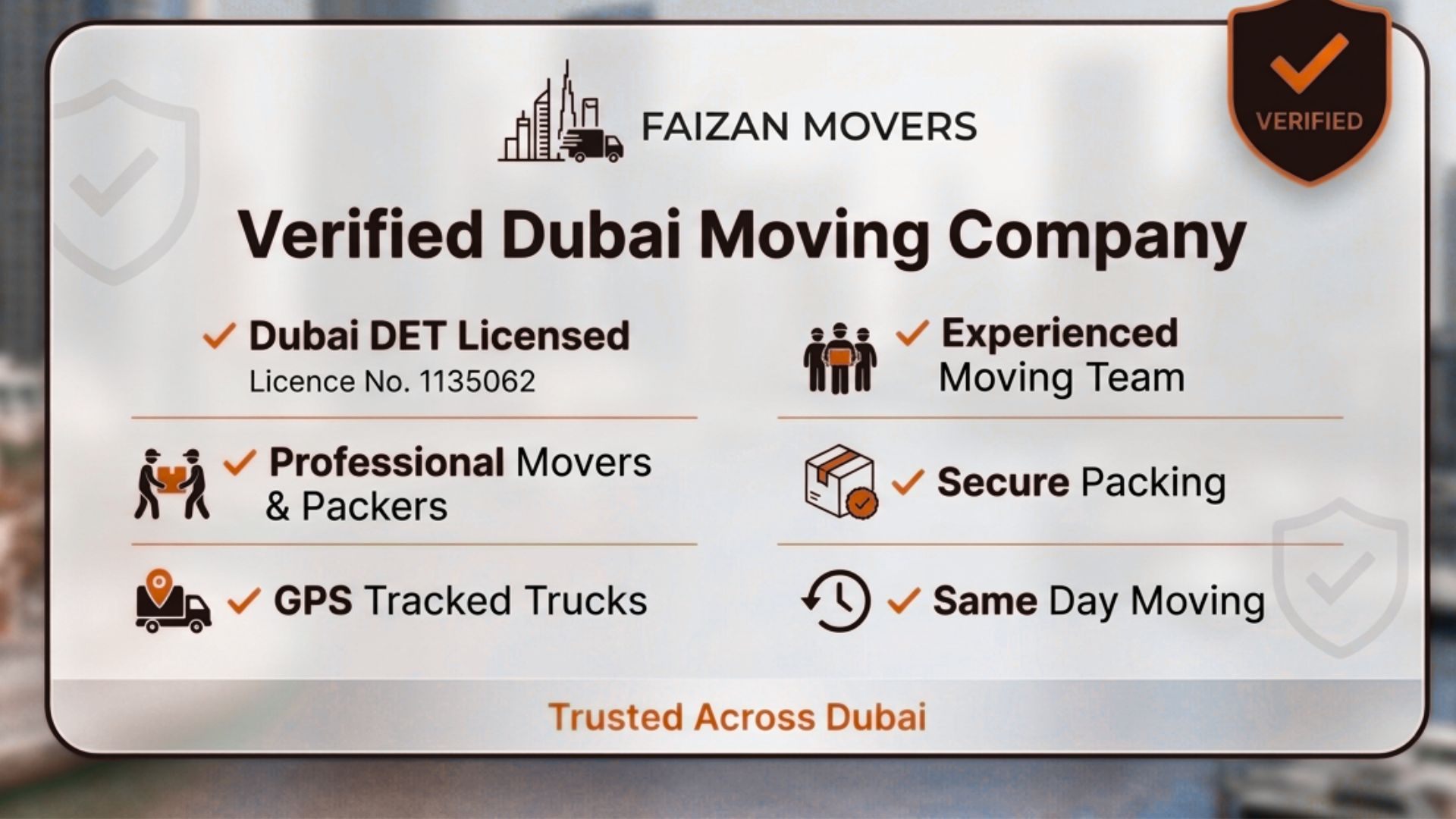 Faizan Movers Varified by DET